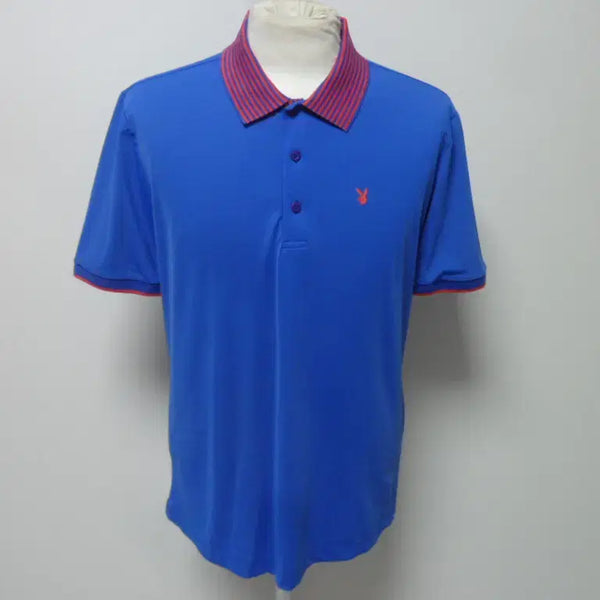 [BUNJANG] Playboy Men's Short Sleeve Collar T-Shirt (Size 100/L) / 플레이보이/남성/일상복/골프/반팔/카라 티셔츠/100사이즈/새제품