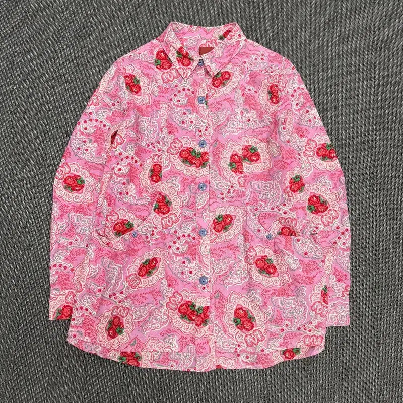 [BUNJANG] Oilily Flower Pattern Shirt V5064 / 오일릴리 플라워패턴 셔츠 v5064