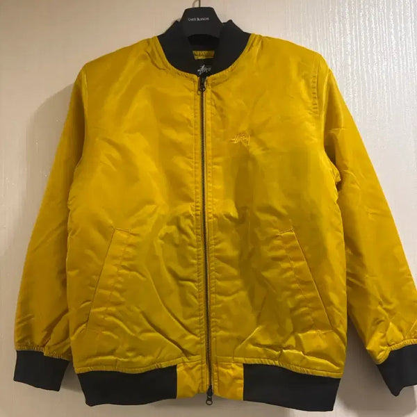 [BUNJANG] Stussy Bomber Jacket Yellow S / 스투시 봄버 자켓 옐로우 S