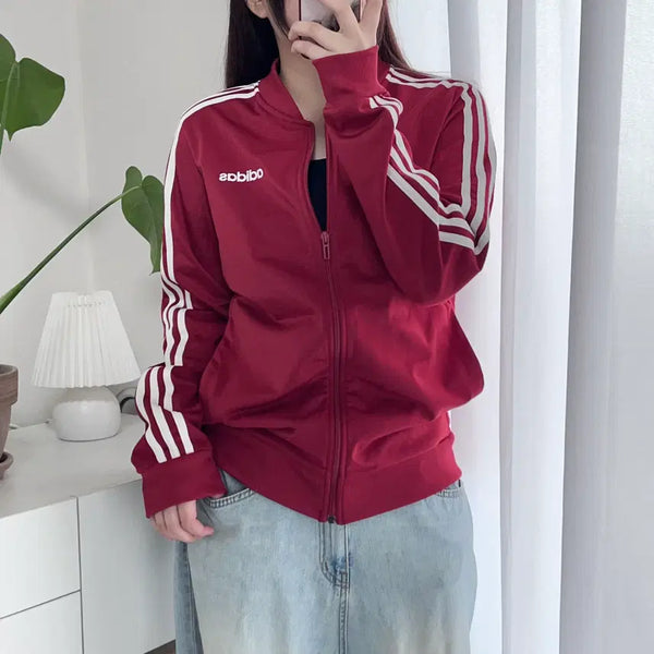 [BUNJANG] Adidas Deep Red MTS Straight Logo Jersey (M) / [정품] 아디다스 딥레드 MTS 일자로고 져지 [ M ]