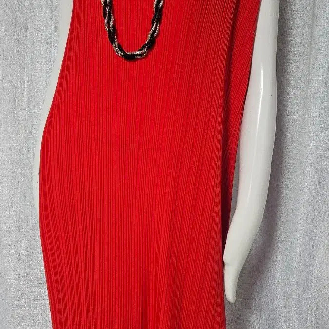 [BUNJANG] Pleats Me Red Long Pleated Dress / 새수준 pleats me 상태굿 빨강 롱 플리츠 원피스...