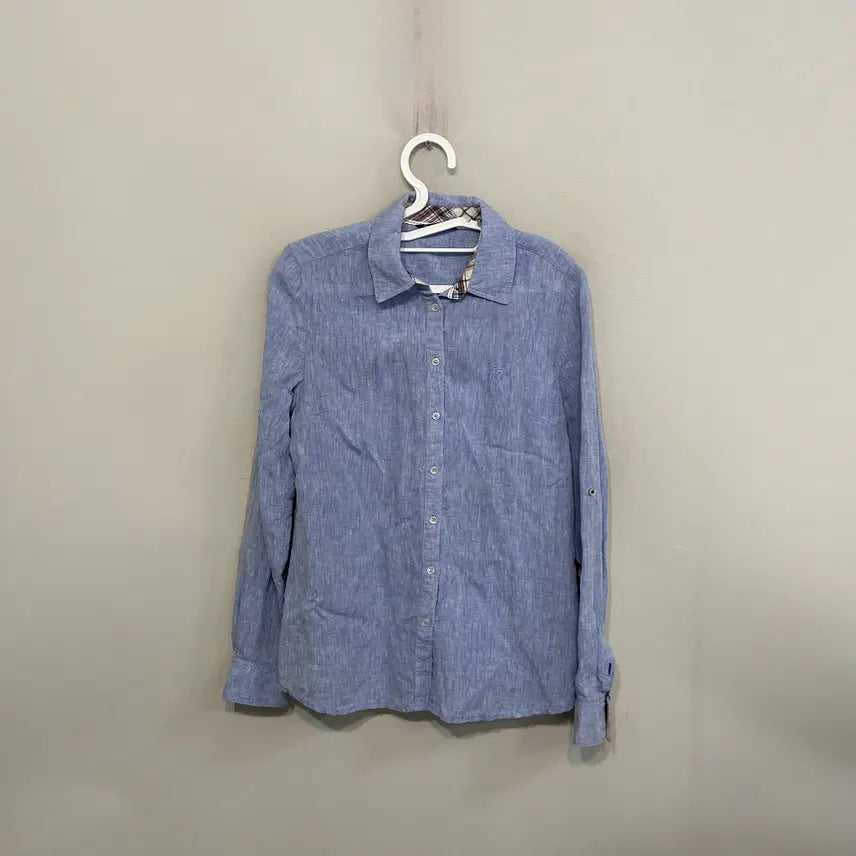 [BUNJANG] Hazzys Women's Linen Blend Shirt Size 90 / 헤지스 여성 린넨 마 셔츠 90