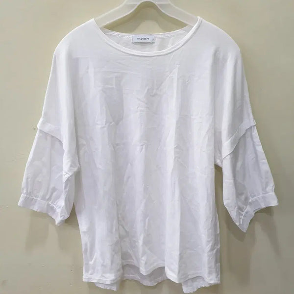 [BUNJANG] 8 CONCEPT Short Sleeve T-Shirt White Free Size / 8 CONCEPT 반팔 화이트 Free