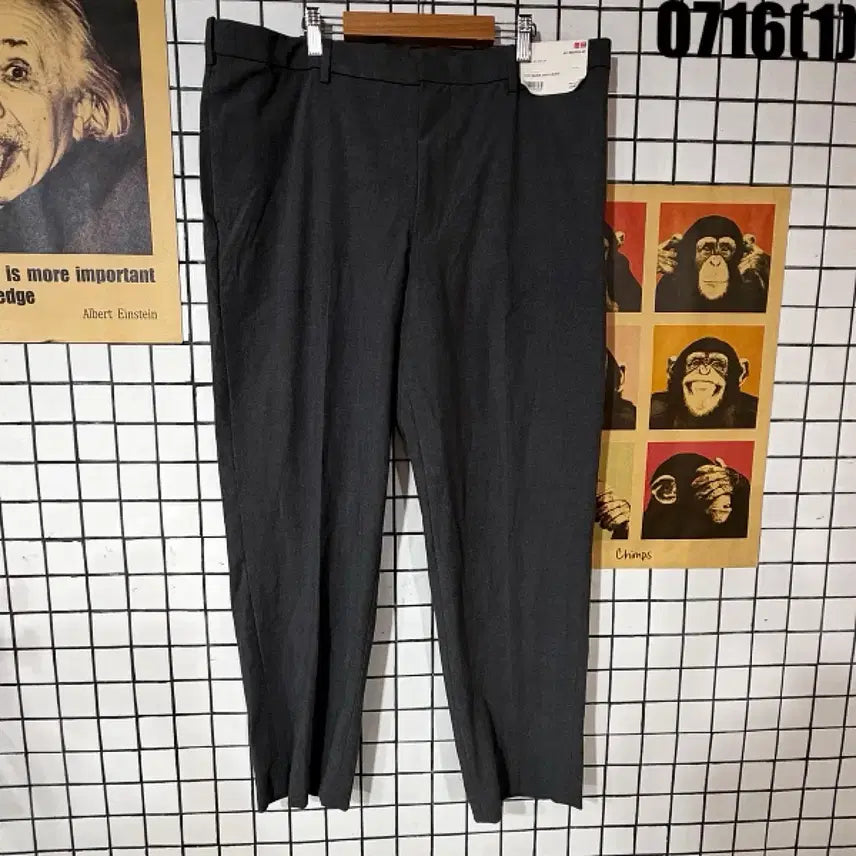 [BUNJANG] Uniqlo Relax Ankle Pants Charcoal XL / 유니클로 릴렉스 앵클 팬츠 차콜 XL