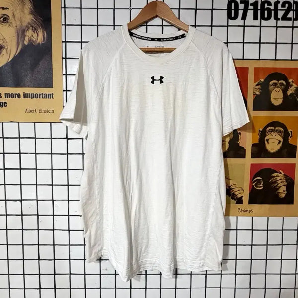 [BUNJANG] Under Armour Short Sleeve T-Shirt White XL / 언더아머 반팔 티셔츠 화이트 XL 0716