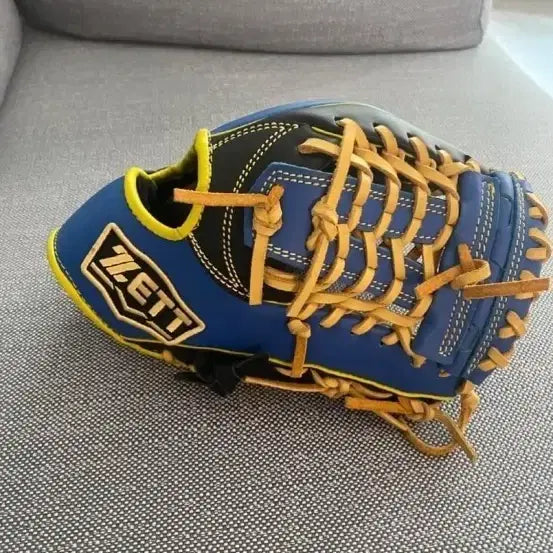 [BUNJANG] Zett Baseball Glove Blue/Yellow / 제트 야구 글러브 블루 옐로우