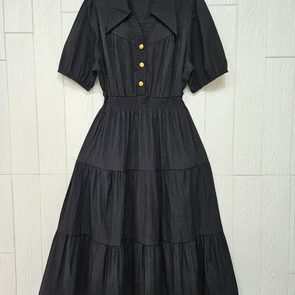 [BUNJANG] Black Frill Dress / 캉캉원피스