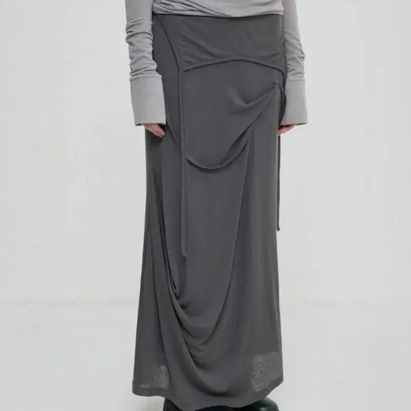 [BUNJANG] Flare Up Long Skirt Charcoal / 플레어업 롱스커트 차콜 팝니다