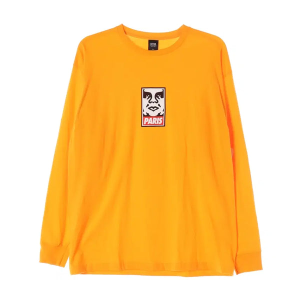 [BUNJANG] OBEY Paris Icon Graphic Print Cotton Long Sleeve T-Shirt / (새상품) 오베이 파리스 아이콘 그래픽 프린트 코튼 긴팔 티셔츠