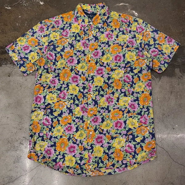[BUNJANG] Polo Ralph Lauren Floral Hawaiian Short Sleeve Shirt / 미국 빈티지 폴로랄프로렌 꽃 하와이안셔츠 반팔셔츠