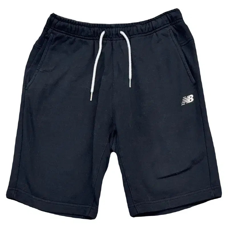 [BUNJANG] New Balance Navy Logo Banding Shorts L / 뉴발란스 네이비 로고 밴딩 반바지 85 L