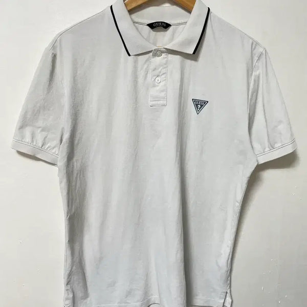[BUNJANG] Guess Spandex Short Sleeve Polo T-Shirt / 100 GUESS 게스 스판 반팔 카라티 정품