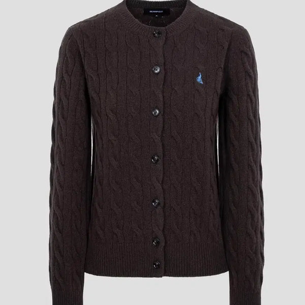 [BUNJANG] Beanpole Ladies Brown Cardigan M Size / 빈폴 레이디스 브라운 가디건