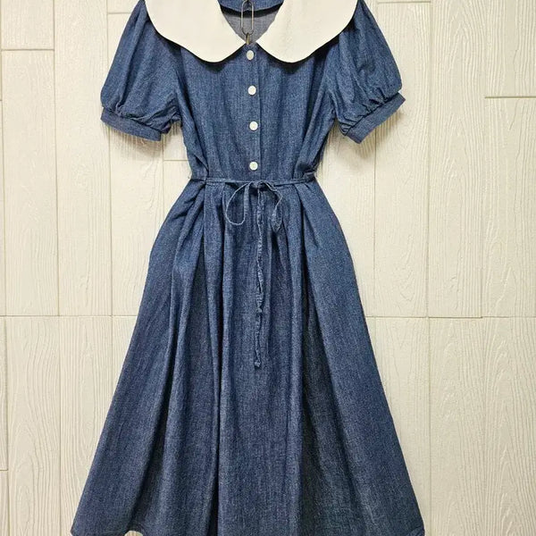 [BUNJANG] Denim Collar Dress / 데님카라원피스