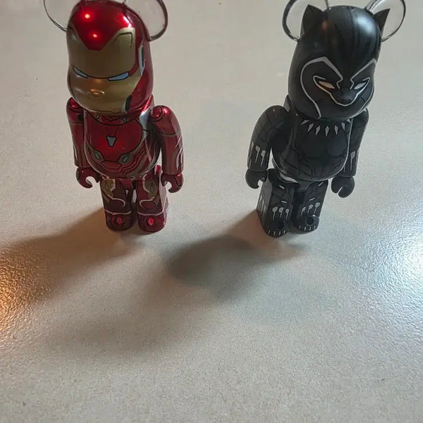 [BUNJANG] Medicom Toy Bearbrick Iron Man & Black Panther Figure Set / 베어브릭 아이언맨 블랙팬서 피규어