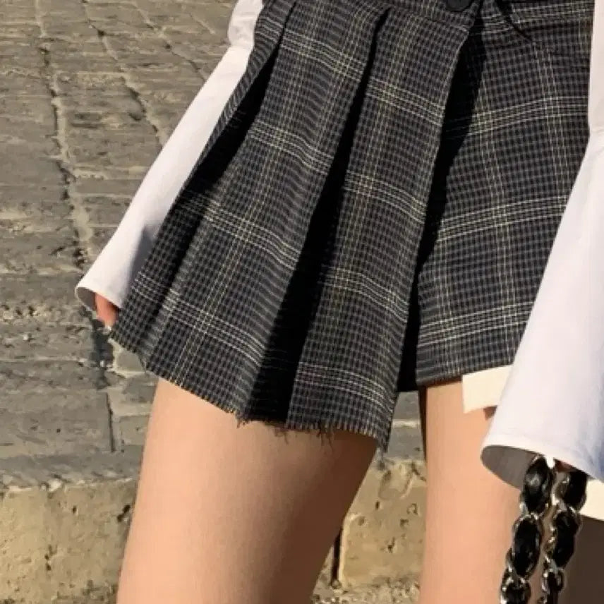 [BUNJANG] Check Pleated Pants / 서쿠키 체크 플리츠 팬츠