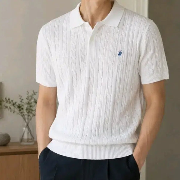 [BUNJANG] Burberry Hills Club Polo Knit Short Sleeve T-Shirt Size 105 / 버버리 힐스 클럽  폴로 니트 반팔 카라티 105