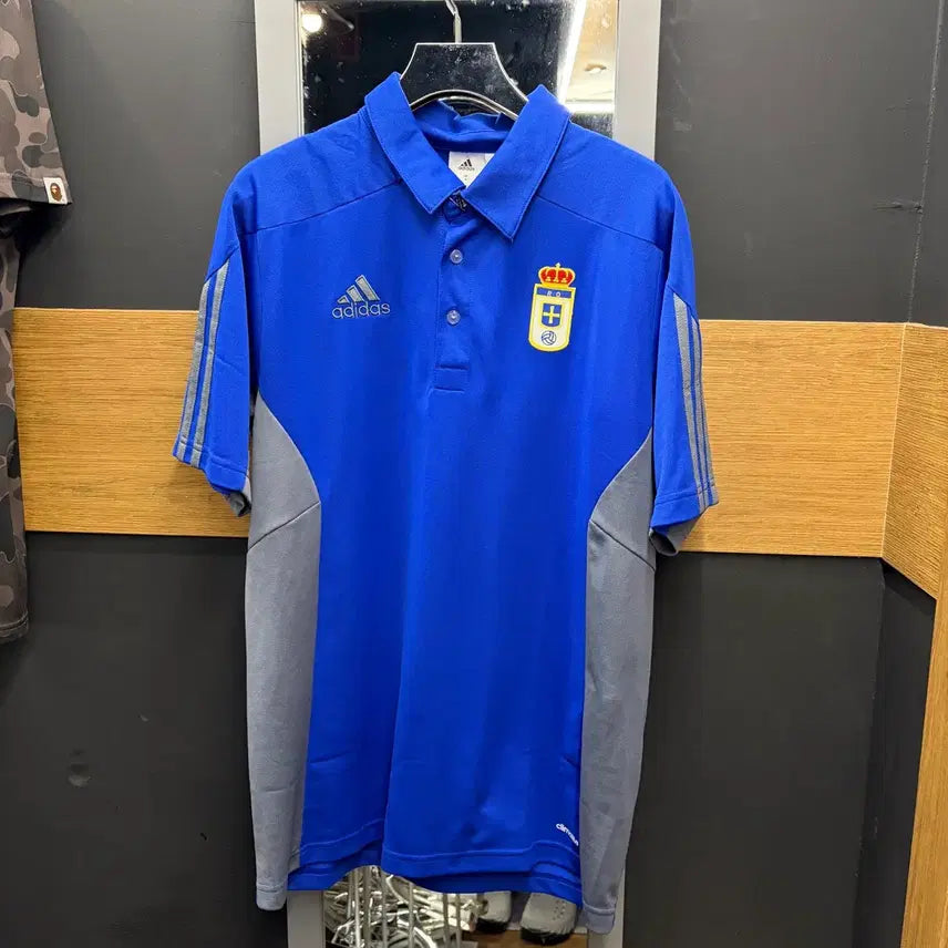 [BUNJANG] Adidas 2009-2011 Real Oviedo Football Jersey / 아디다스 09-11 레알오지레도 카라