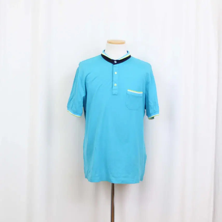 [BUNJANG] Roberta di Camerino Men's Premium Cotton Pique Polo Shirt - Royal Blue (Size 105) / [정품] 로베르타 디 까메리노 남성 반팔 카라 티셔츠 (105) 상상샵