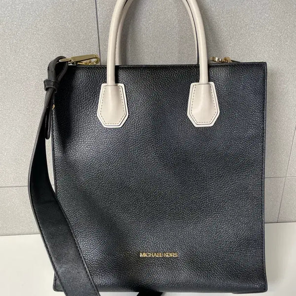 [BUNJANG] Michael Kors Combination Tote Bag / 마이클코어스 토트백 블랙 베이지 콤비