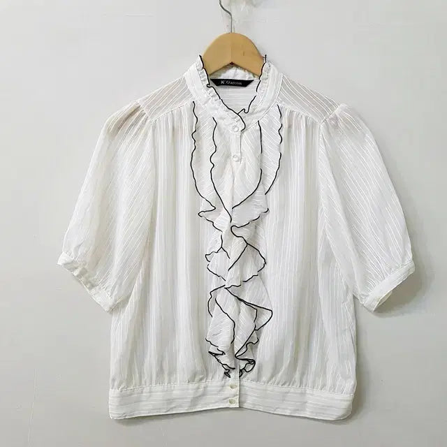 [BUNJANG] K. Garcon Chiffon Frill Blouse / K. Garcon 쉬폰 프릴 블라우스