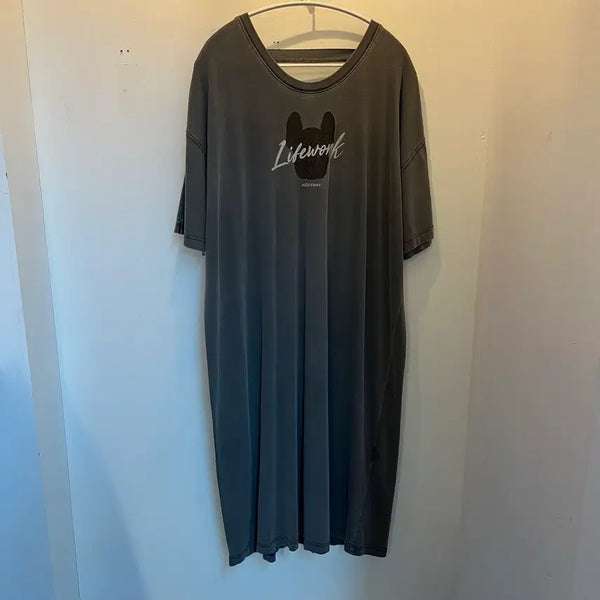 [BUNJANG] Lifework Women's Washed Relaxed Fit Dress Charcoal Grey / 여성F) 라이프워크 루즈핏 워싱 원피스
