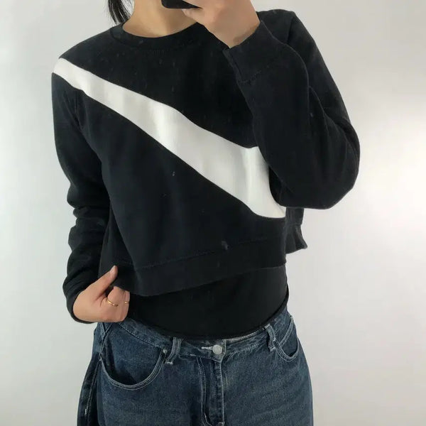 [BUNJANG] Nike Big Logo Crop Sweatshirt / [L] 나이키 빅로고 크롭맨투맨