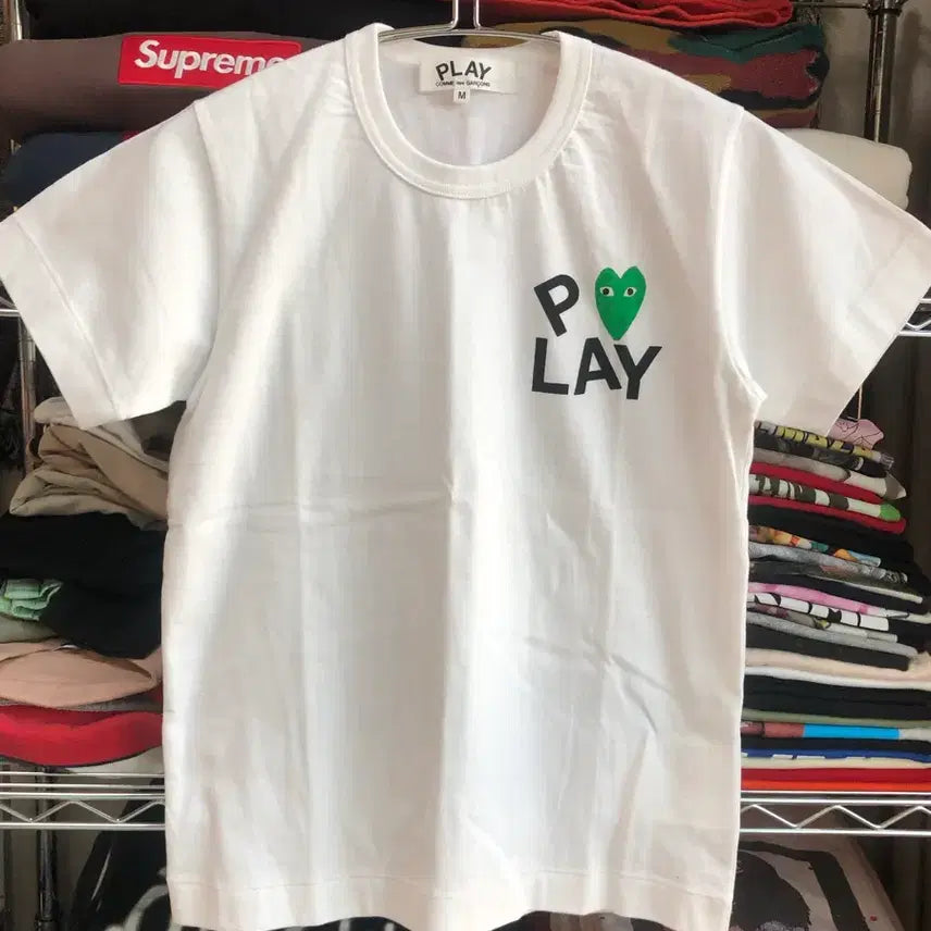 [BUNJANG] Comme des Garçons PLAY White T-Shirt Size S / [새상품]꼼데가르송 PLAY 반팔티셔츠