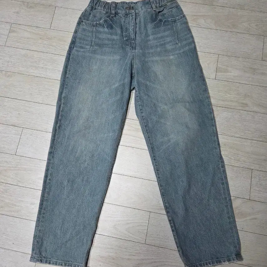 [BUNJANG] TIME Wide Leg Jeans Light Wash Denim Pants / 한섬 타임 청바지 와이드 팬츠 연청