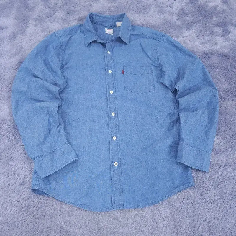 [BUNJANG] Levi's M Blue Cotton Shirt / M 리바이스 셔츠 | 0701A11