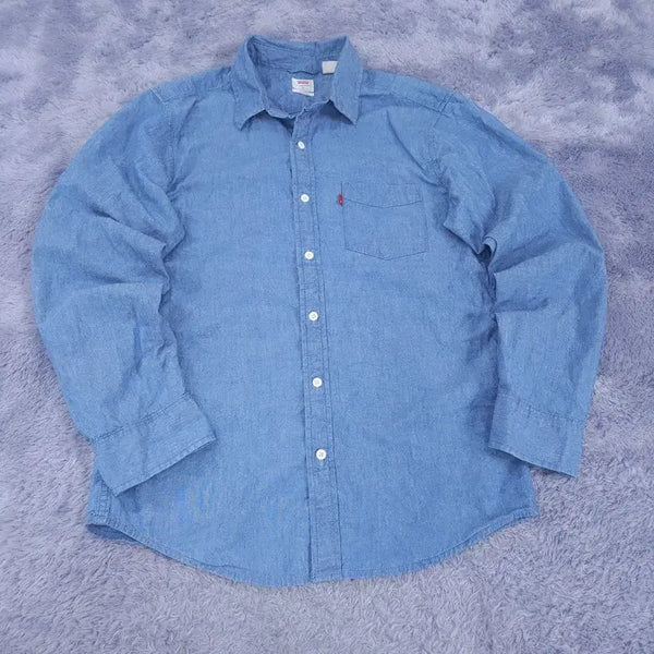 [BUNJANG] Levi's M Blue Cotton Shirt / M 리바이스 셔츠 | 0701A11