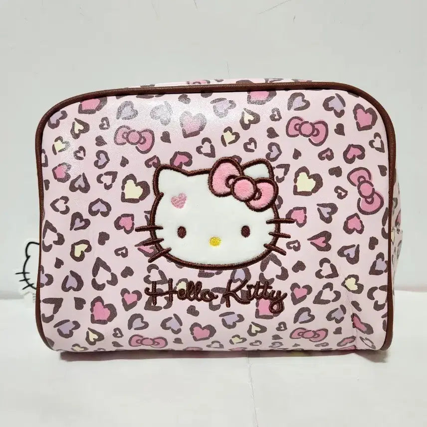 [BUNJANG] Hello Kitty Pink Leopard Pouch / 헬로키티 파우치 핑크 레오파드