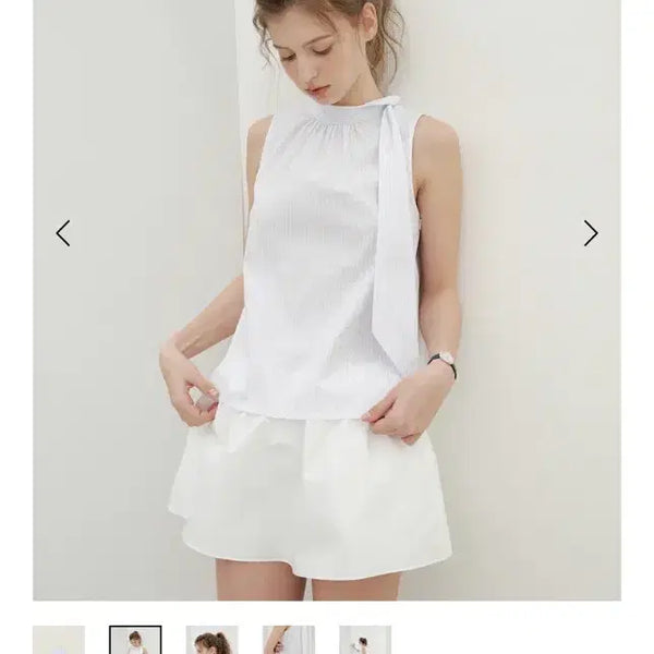 [BUNJANG] Le Plain Cellier Tie Blouse / 르플레인 셀리어 타이 블라우스