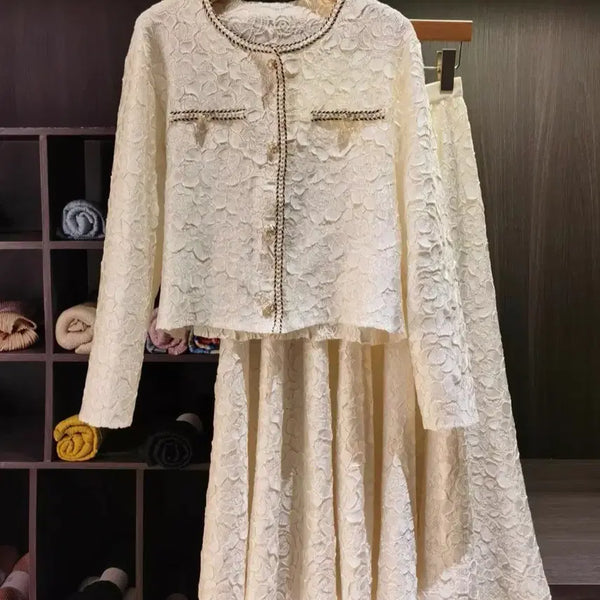 [BUNJANG] Pleated Ivory Set / 플리츠. 아이보리 한세트 입니다 하객룩으로. 멋진