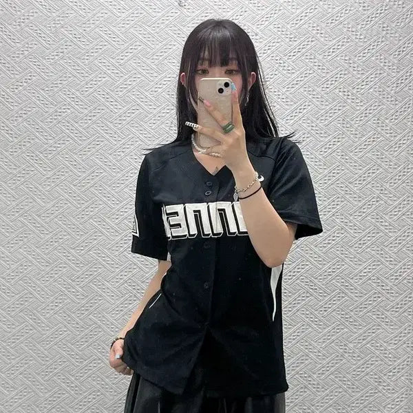[BUNJANG] Nike Old School Sporty Blockcore Baseball Jersey Short Sleeve T-Shirt Size S / 나이키 올드스쿨 스포티 블록코어 야구 져지 반팔티 S C13149