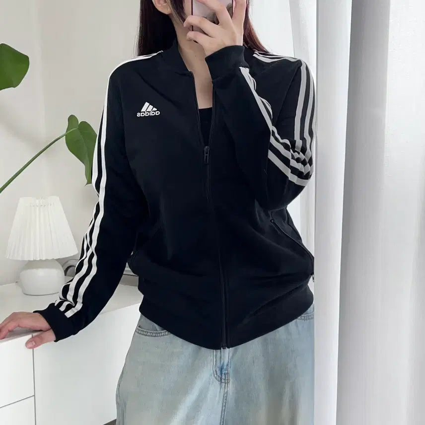 [BUNJANG] Adidas Black 3S Track Jacket L / [정품] 아디다스 블랙 3S 져지 [ L ]