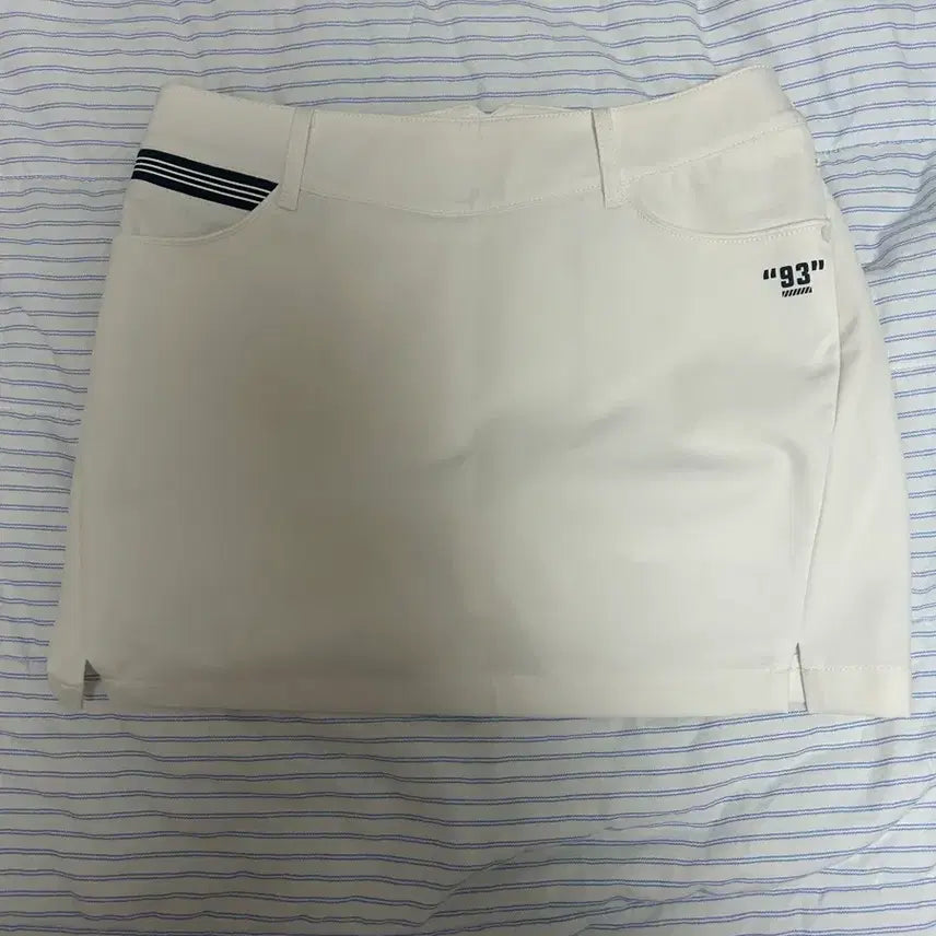 [BUNJANG] Phantom Women's Golf Skirt White Striped / 팬텀 여성 골프 치마