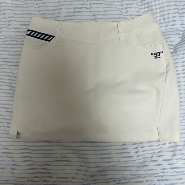 [BUNJANG] Phantom Women's Golf Skirt White Striped / 팬텀 여성 골프 치마