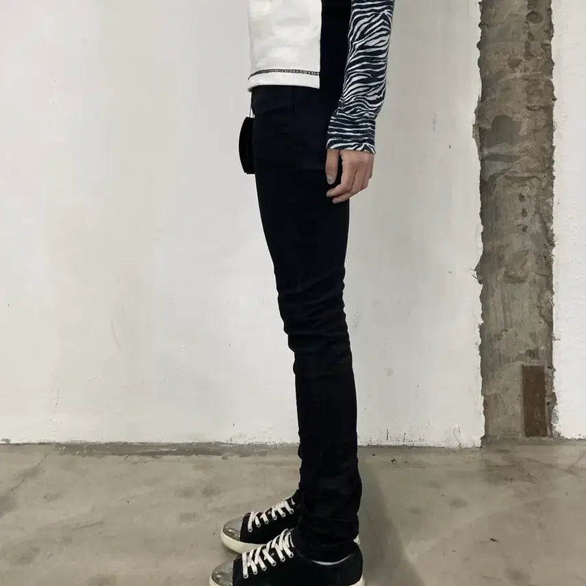 [BUNJANG] Saint Laurent Waxed Mid-Rise Skinny Jeans / 생로랑 왁스드 미드 라이즈 스키니 진