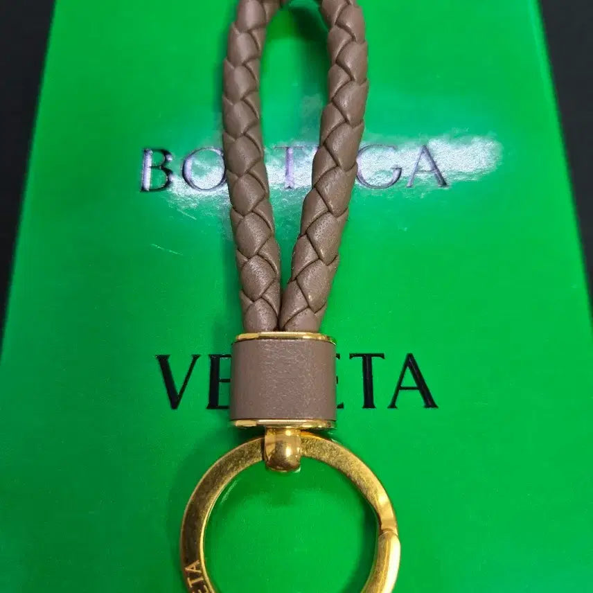 [BUNJANG] Bottega Veneta Intrecciato Keyring Taupe Grey / 보테가베네타 인트레치오 키링 토프 그레이