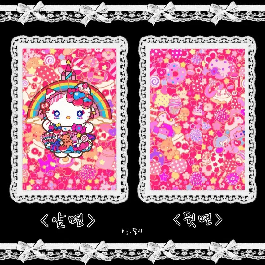 [BUNJANG] Character Wrapping Paper Sanrio Kitty Design (Handmade Envelope) A4 JPEG File / 포용)) 캐릭터랩핑지 산리오 '키티' (수제봉투) 도안 판매 A4
