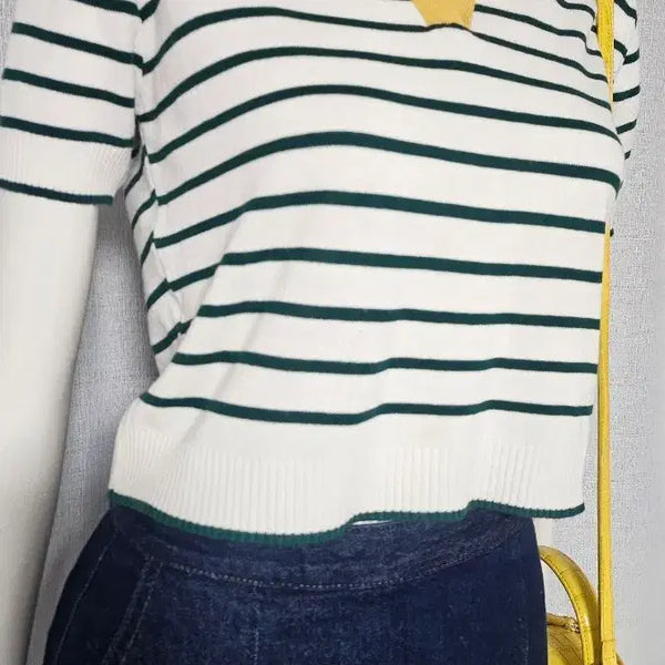 [BUNJANG] Soup 2022 Striped Knit Top / soup 2022년 줄무늬 니트 상의..