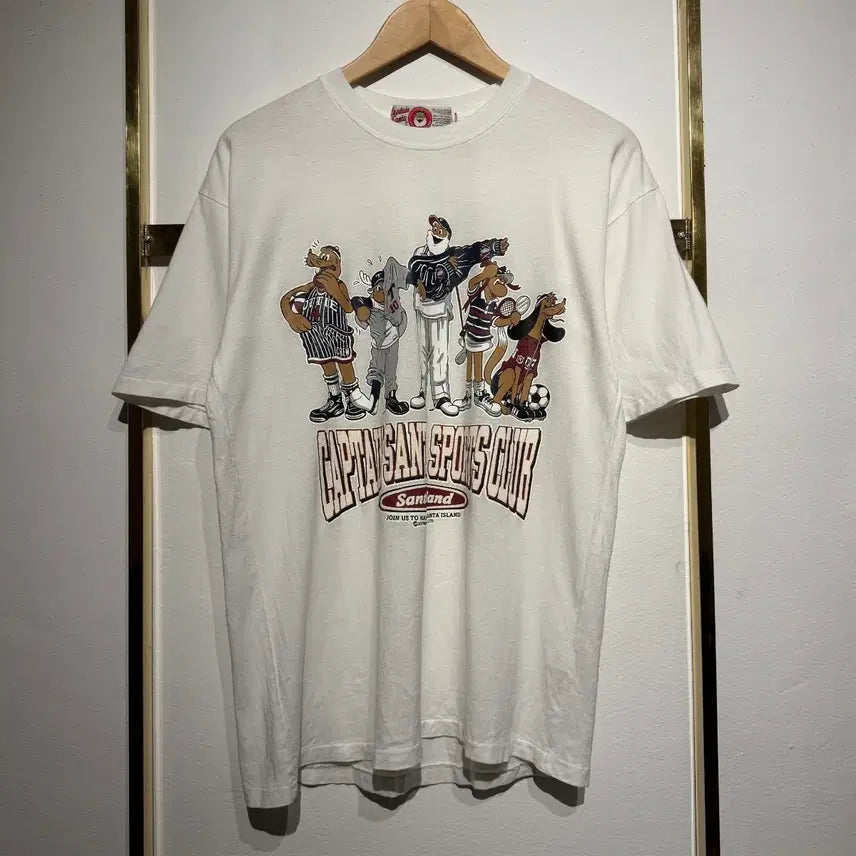 [BUNJANG] Captain Santa Sport Club Graphic T-Shirt (M) / Captain Santa 캡틴산타 스포츠 클럽 그래픽 반팔티 M