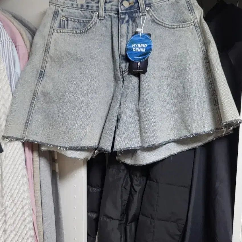 [BUNJANG] High-Quality Flare Short Denim Skirt / 고퀄 플레어 숏데님