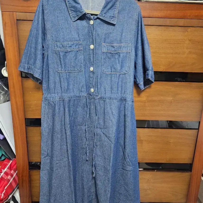 [BUNJANG] Denim Shirt Dress - Size 88 / 데님 셔츠 원피스88