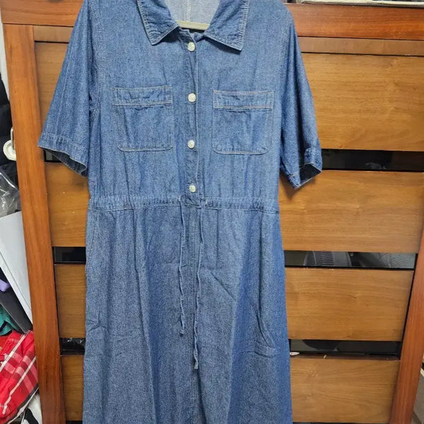 [BUNJANG] Denim Shirt Dress - Size 88 / 데님 셔츠 원피스88