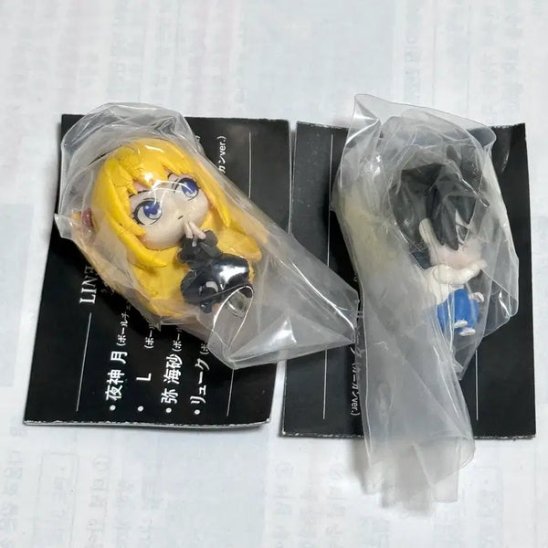 [BUNJANG] Death Note L & Misa Chain Gacha Figure Strap / 데스노트 엘 미사 데롱 줄줄이 연결 가챠 피규어 스트랩 군번줄 고리형