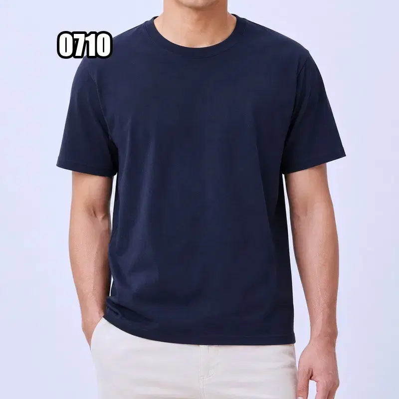 [BUNJANG] Javaness Round Basic Short Sleeve T-Shirt / M 자바나스 무지 라운드 반팔 티셔츠