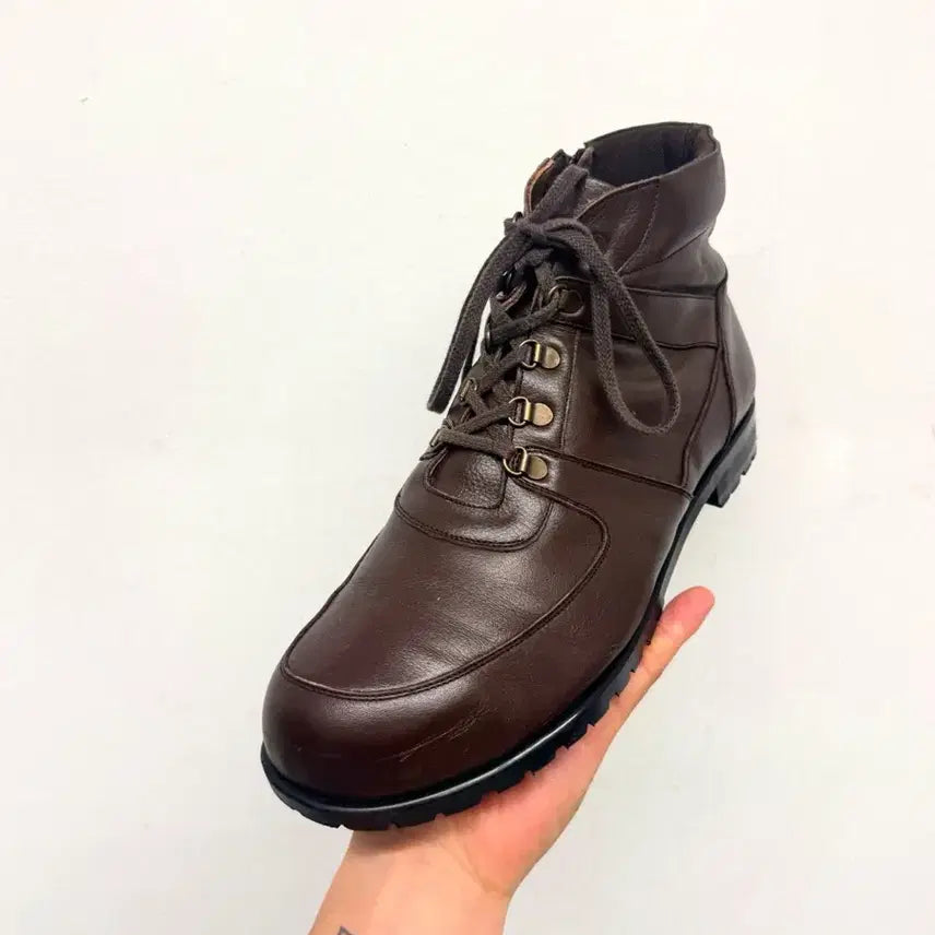 [BUNJANG] Kikuchi Brown Leather Ankle Boots Size 265 / 키쿠치의 구두 키쿠치 부츠 265