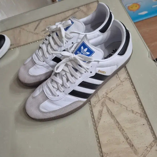 [BUNJANG] Adidas Samba Sneakers White Black / 아디다스 삼바 스니커즈 화이트 블랙 세탁완료